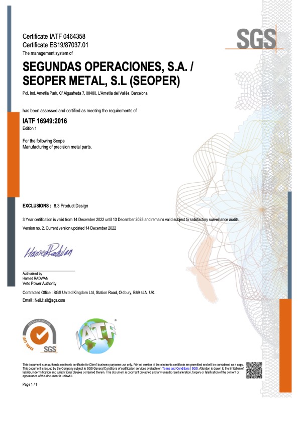 ESBCN 087037 CertificateIATF Final SEGUNDAS OPERACIONES SEOPER METAL